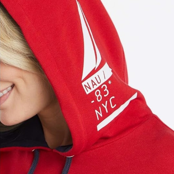 Nautica Womens Classic Cotton Pullover Hoodie - Picture 4 of 6